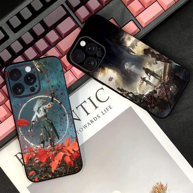 Handyhülle C-Clair Obscur E-Expedition 33 für iPhone 17 16 15 ProMax in Schwarz und Multicolour mit Satin-Glanz - Bild 1
