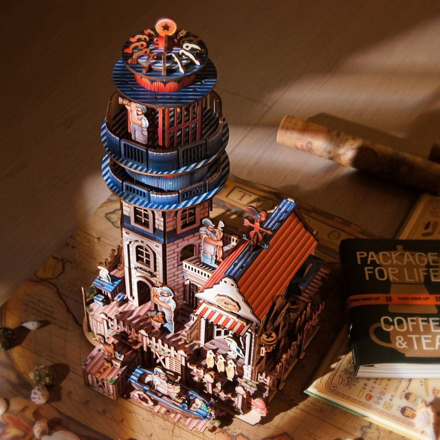 Tinamic Der alte Mann vom Meer, 3D-Holzpuzzle, Miniaturmodellbausatz - Bild 1