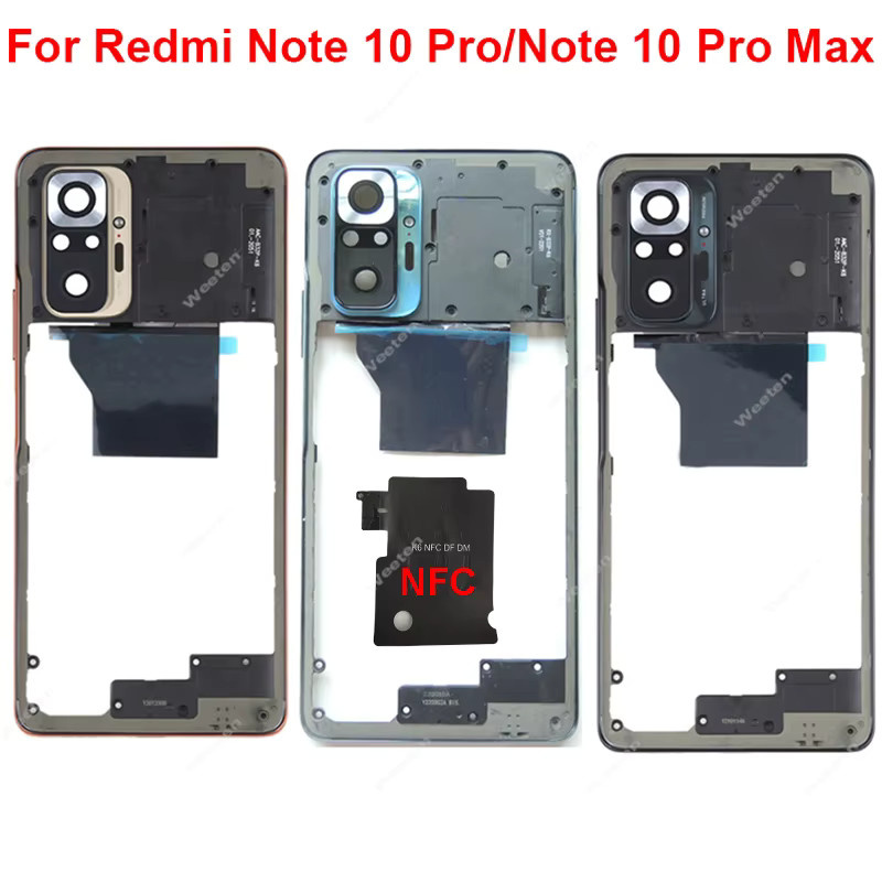 Xiaomi Redmi Note 10 Pro Max Mittelrahmen-Halterblende mit Lautstärke-Seitentaste und NFC-Gehäuseabdeckung - Bild 2