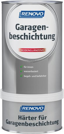 RENOVO Garagenbeschichtung wasserbasiert in Grau mit satin-glänzendem Finish - Bild 1