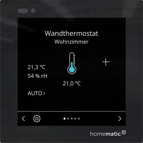 Homematic IP Funk-Glasdisplay HmIP-WGD-PL zur Licht-, Rolladen-, Jalousie- und Heizungssteuerung in Schwarz - Bild 1
