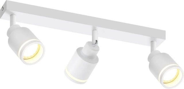 NETTLIFE Deckenstrahler aus Metall in Weiß mit 3xGU10 Fassungen, modern und verstellbar - Bild 1