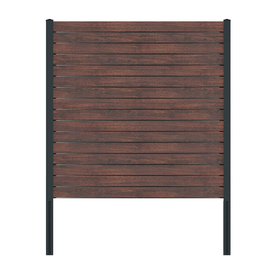 Vidual Sichtschutzzaun Pure 100 Rhombus in Darkoak, Aluminium foliert, Höhe: 175 cm, Breite: 17,76 m - Bild 2