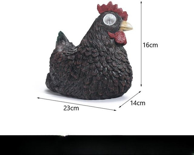 Yiran Furniture Solar-Tiermodell aus Harz als Gartendekoration für Sukkulenten in Schwarz und Braun, Höhe: 14,0 cm, Breite: 26,0 cm, Tiefe: 14,0 cm - Bild 1