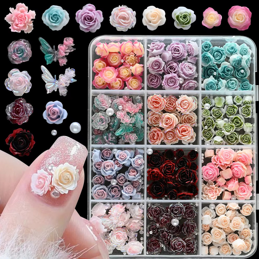HotPress Nail Art Charms, 3D Farbverlauf Rose, Glänzend - Bild 2