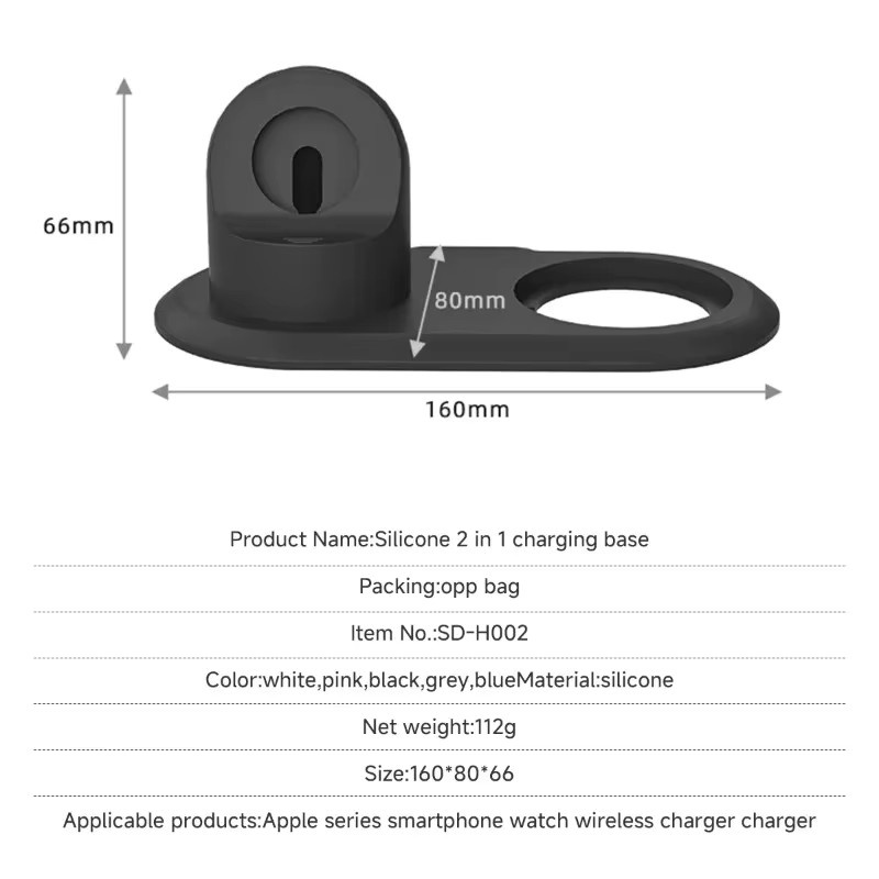 OAKCHARM Silikon Handyhalter Ständer für iPhone 13 Pro Max und Apple Watch MagSafe Ladestation Dockingstation - Bild 3