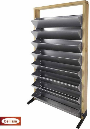 Bellissa Vertikales Hochbeet Inalto L8 aus verzinktem Stahl in Silberfarben, B/H/L: 32 x 180 x 100 cm - Bild 1