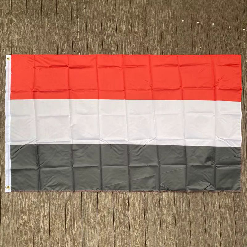 xvggdg Jemen-Flagge zum Aufhängen, Nationalflagge Banner, B: 150 cm, H: 90 cm - Bild 2