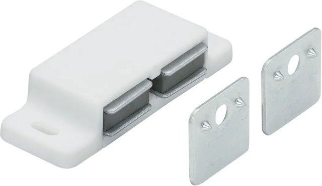 Hettich Magnetschnäpper mit 2 starren Platten in Weiß, Schraubmontage, B/T/H: 70 x 60 x 20 cm - Bild 1
