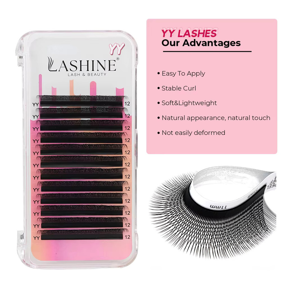 LASHINE Volumen-Wimpern, 10er-Pack, Black, C/D Curl, PBT - Bild 3