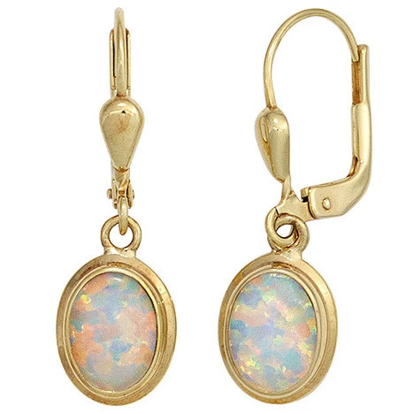 Colfem Ohrringe 333 Gold, Opale, Unisex - Bild 1