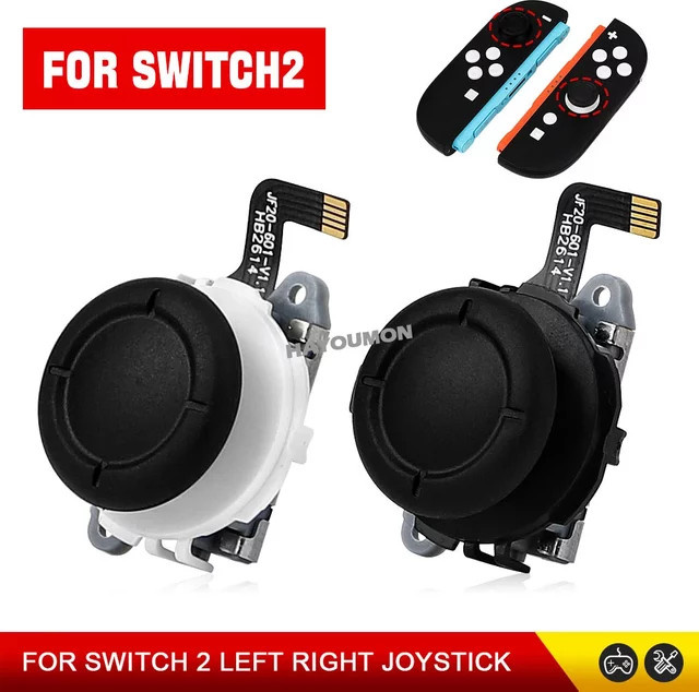 HeroAngel TMR Joystick Schwarz-Weiß für Nintendo Switch Joypad Zubehör - Bild 1