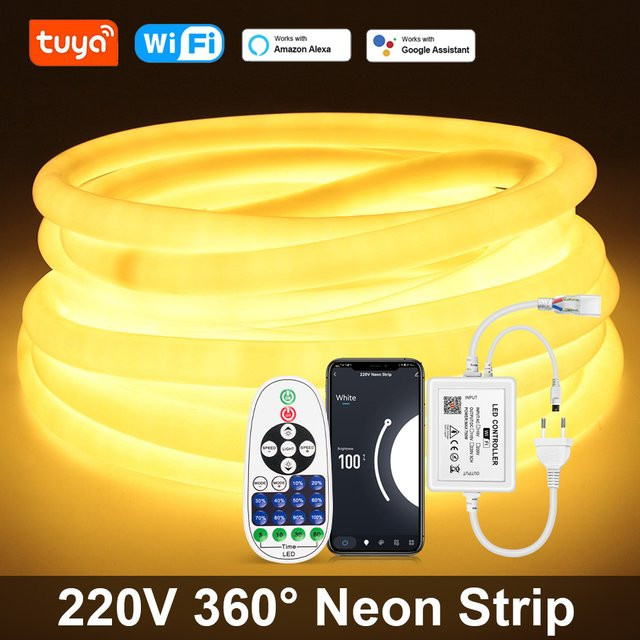 VBS Smart 360 LED Neon Seil Warmweiß IP67 Wasserdicht Flexible LED Streifen für Outdoor Dekoration - Bild 1