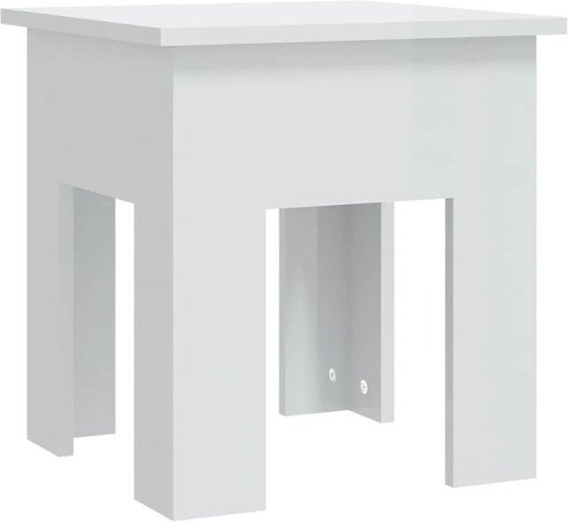 vidaXL Couchtisch in Weiß mit modernem Hochglanz-Design aus Holzwerkstoff, B/T/H: 40 x 40 x 42 cm - Bild 1
