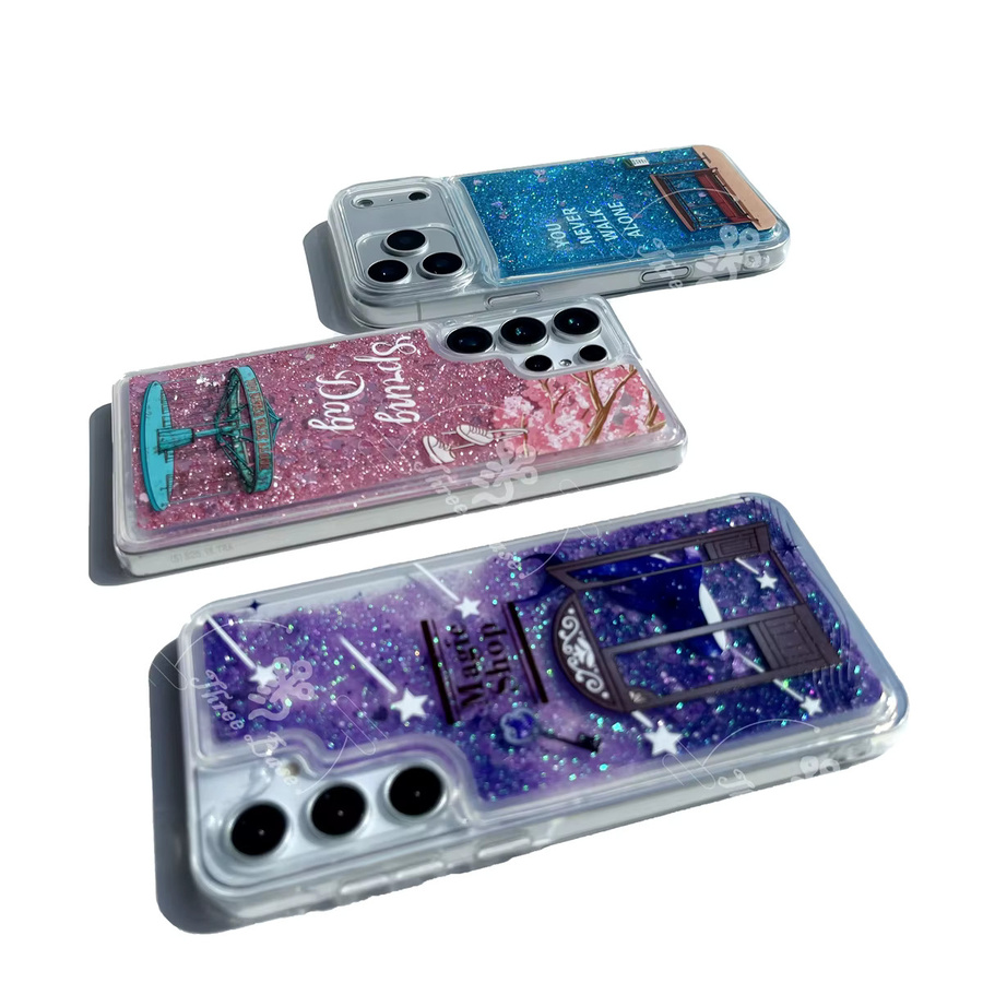 Handyhülle KPOP Group Spring Day mit Floating Liquid Quicksand und Glitter für iPhone 17 16 Pro Max 15 Pro 14 Plus 13 Pro 12 von THREE BASE - Bild 5