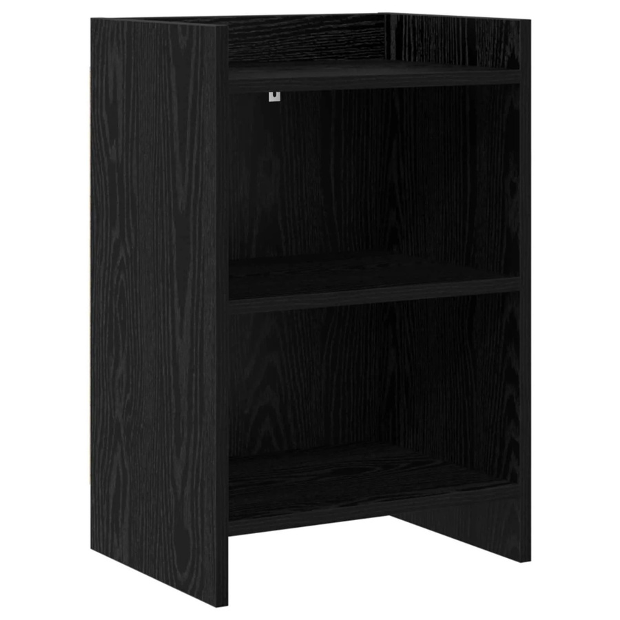 vidaXL Nachttisch aus Holzwerkstoff in Schwarz Eiche, modern, B/T/H: 40 x 30 x 60 cm - Bild 2