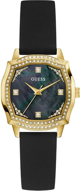 Guess Damenuhr, Quarz, Edelstahl, 32 mm, Schwarz, Silikon - Bild 1