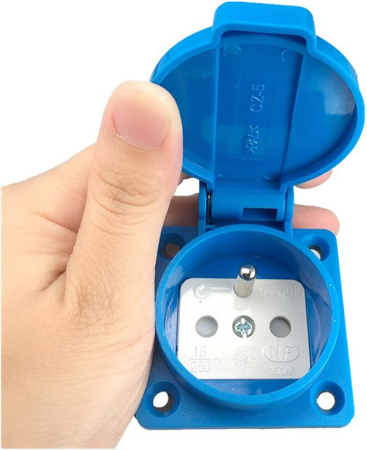 Bolantedz Wasserfeste Steckdose 16A 250V CE Staubdicht Blau - Bild 1