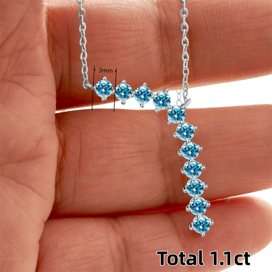BIJOX STORY Halskette, 1,1 CT Moissanit, 925 Silber, Damen - Bild 2