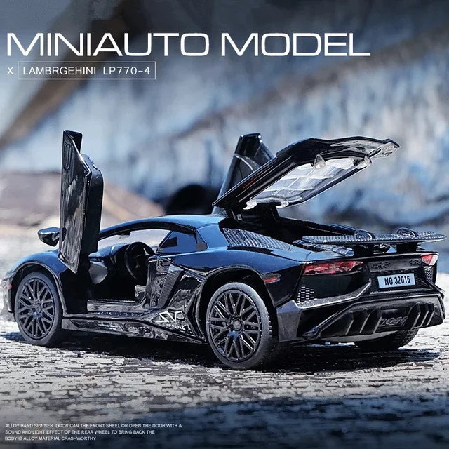 Maisto Lamborghini Aventador LP750-4, Auto Modell, 1:32, Metall, Rot Schwarz - Bild 1