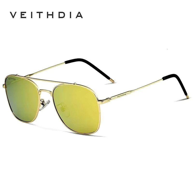 VEITHDIA FA3820 Sonnenbrille, Damen, Vollrand, Aviator, Metall, polarisiert - Bild 3