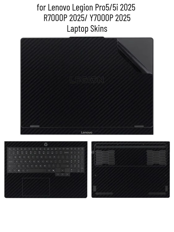 Laptop-Skin für Lenovo Legion Pro 5 5i Gen 10 und Legion Y7000P R7000P 2025 als Kratzschutz in Grau und Schwarz - Bild 6