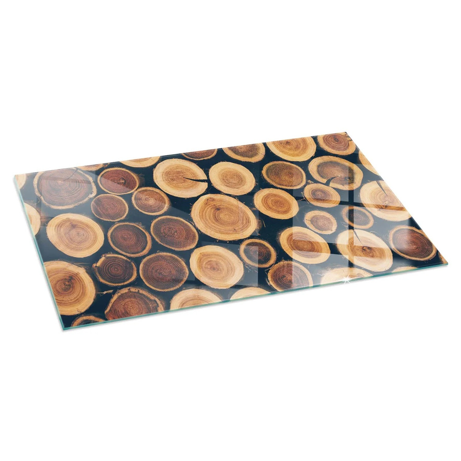 Tulup Funkenschutzplatte aus Glas für Kamin und Öfen, Farbe Braun, B: 140 cm, T: 70 cm - Bild 2