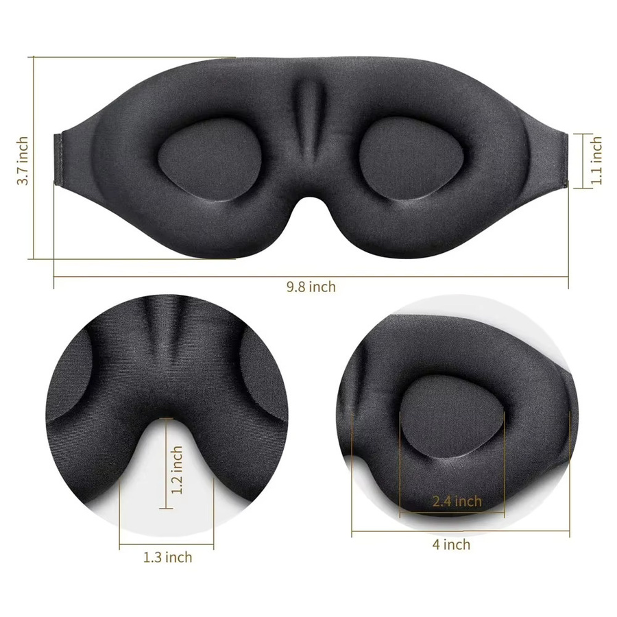 3D-Kontur-Schlafmaske aus Memory-Schaum, Unisex - Bild 5