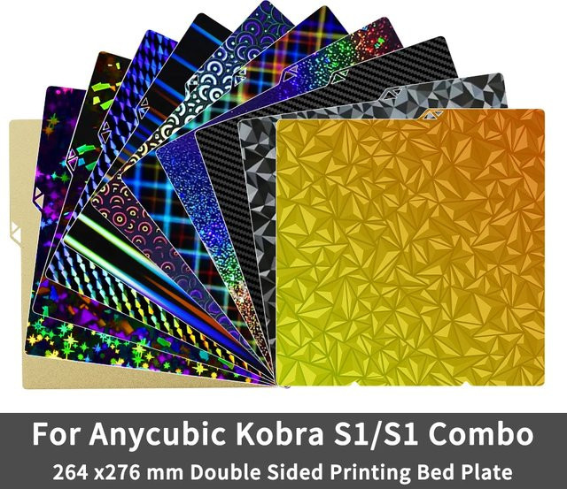 Anycubic Kobra S1 PEI-Druckplatte mit texturierter Oberfläche für Kobra S1 Combo, B/B: 264 x 276 mm - Bild 1