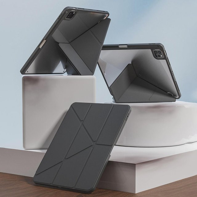 Y-Falttasche mit Magnetverschluss für iPad Air 4/5, iPad Pro 11/12.9 und iPad 5./6. Generation in Schwarz - Bild 1