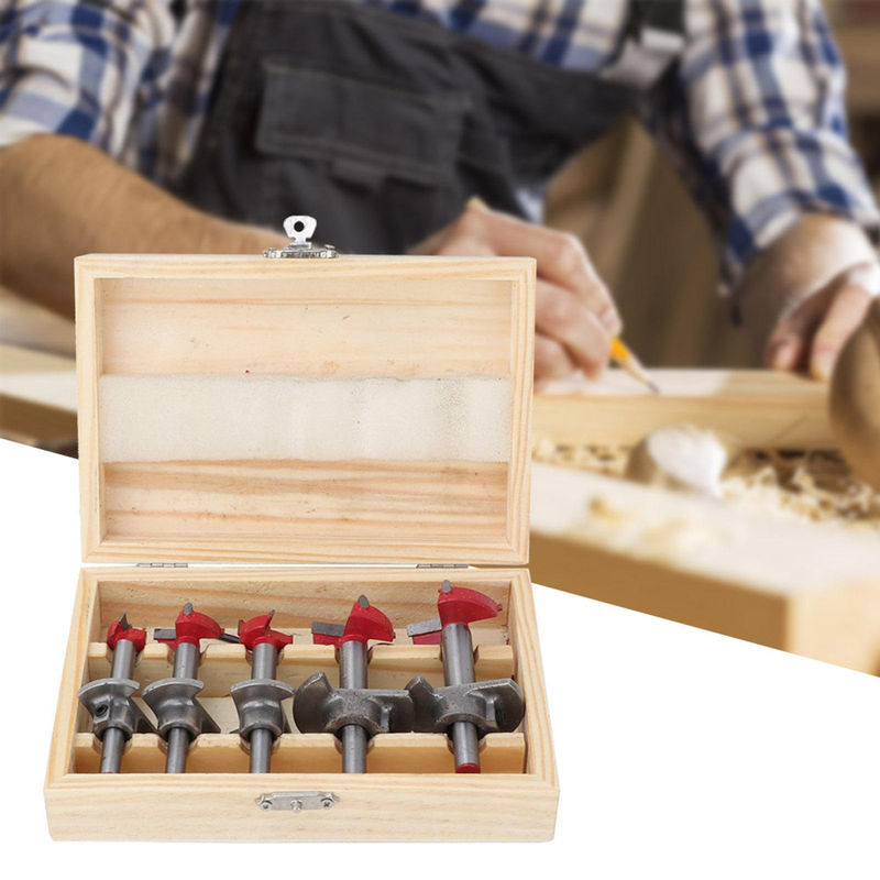 Fishine Forstnerbohrer Set 5-teilig mit Carbide-Spitze in Multicolour, Durchmesser: 15 mm, 20 mm, 25 mm und 30 mm und 35 mm - Bild 2