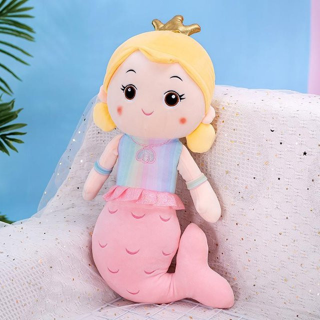 Meerjungfrau Puppe Kissen Plüschtier, rosa, 40 cm - Bild 1