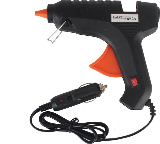 Auto Dellen Reparatur Set mit Heißklebepistole und 5 Klebesticks 11mm, 12V 40W Anschluss über Zigarettenanzünder, Schwarz - Bild 1