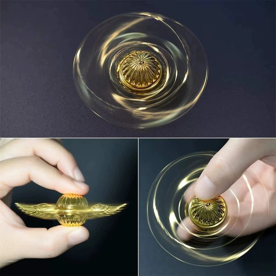 AHHLCLT Goldener Schatz Amor Fidget Spinner, Antistress Hand Rotation, Metall Spielzeug - Bild 4