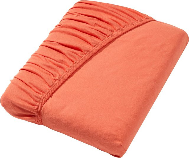 Wäschepur Betttuch aus Mako-Jersey in Orange, 100% Baumwolle - Bild 1
