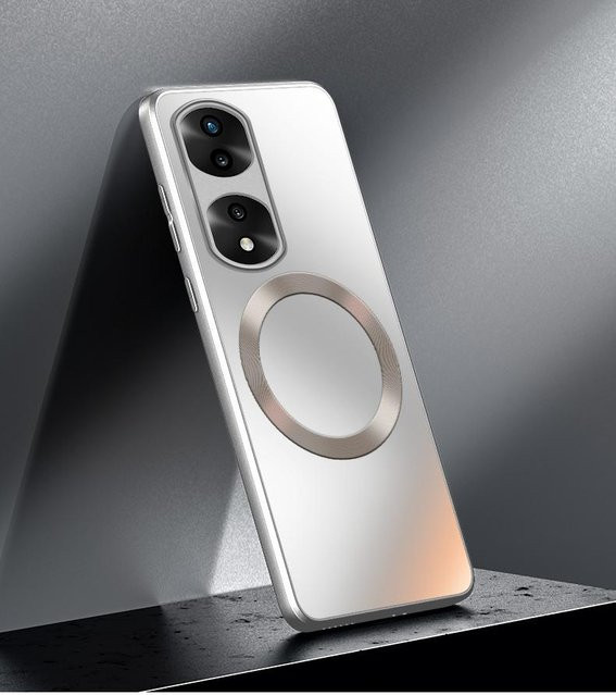 GRASALE Magnetische Schutzhülle für Huawei Honor 90 80 70 60 50 Pro und Honor X9 9X in Silber, Mattes Hartschalen-Case mit kabellosem Laden - Bild 1