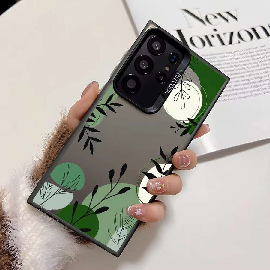 Stoßfeste Handyhülle mit Sommerblumen-Blättern für Samsung Galaxy S25 S24 S23 S22 S21 Ultra Plus, Matt-Optik in Bunt - Bild 2
