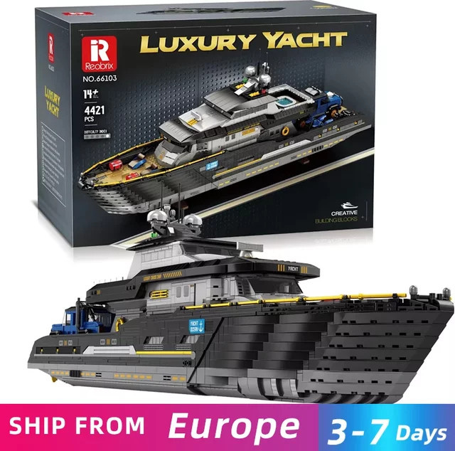 REOBRIX Luxusyacht-Bausatz, Motorboot, 4421 Teile, ab 14 Jahren - Bild 1