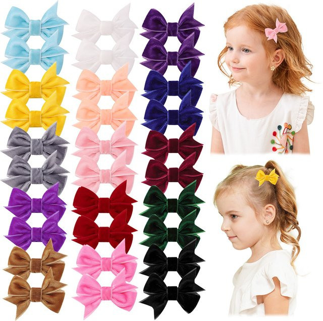 BABY BOWS Haarspangen-Set mit Schleife, 30-teilig, Kinder, Rot/Grün - Bild 1