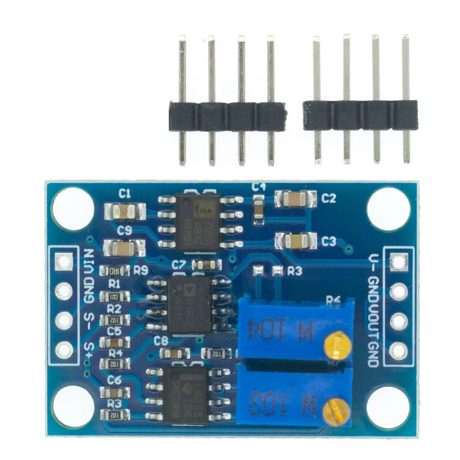 TENSTAR AD620 Microvolt MV Spannungsverstärker Signalinstrumentenmodulplatine Blau, 3-12 VDC - Bild 2