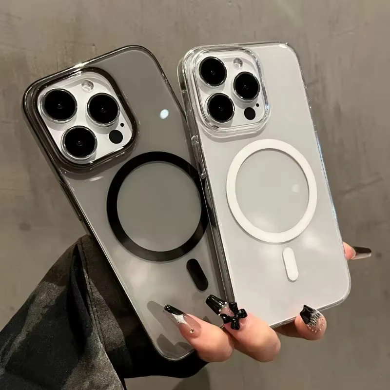 Harte matte magnetische Handyhülle für Samsung Galaxy Modelle in Schwarz oder Transparent - Bild 2
