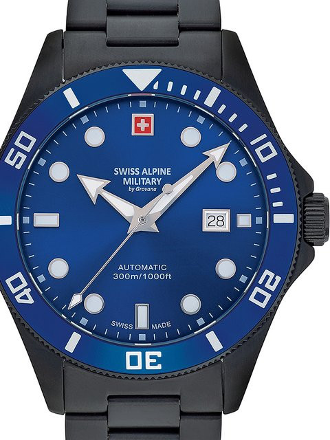 Swiss Alpine Military Diver Automatik Herrenuhr, Edelstahl, 44 mm, 30 ATM - Bild 1