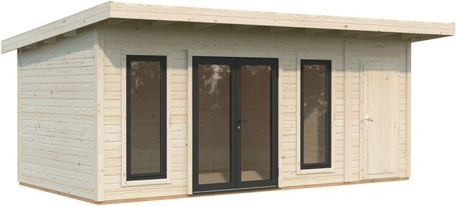 Palmako Holz-Gartenhaus Aurelia Pultdach in Natur mit modernem Design, B: 586 cm, T: 300 cm, H: 264 cm - Bild 1