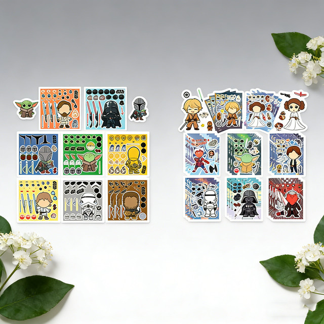 Star Wars Puzzle-Aufkleber, DIY-Bastelset, Bunt / Mehrfarbig - Bild 1