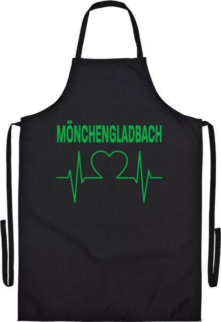 Grillschürze von multifanshop mit Mönchengladbach Herzschlag Druck in Grün - Bild 1