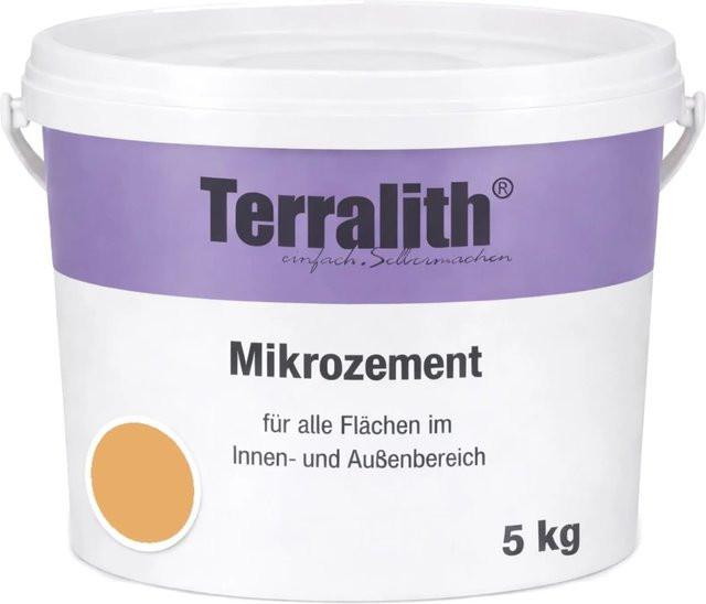 Terralith Mikrozement Fix & Fertig LFC0222 Gelb, 5 kg für 3,5 qm, Körnung 0-2 mm - Bild 1