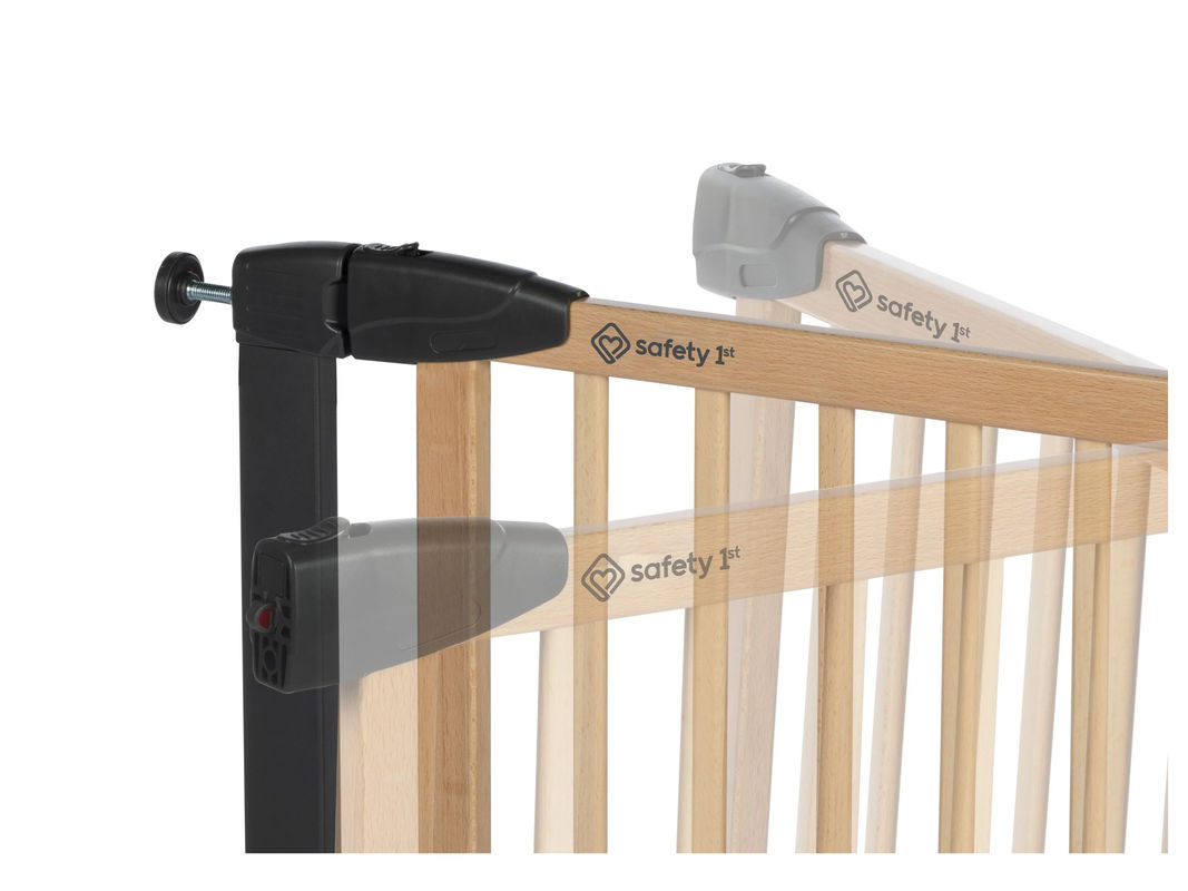 Safety 1st Tür- und Treppenschutzgitter Simply Close aus Holz und Metall in Grau, ohne Bohren erweiterbar - Bild 3