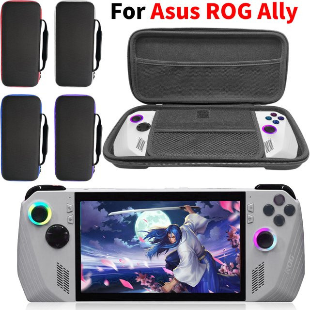 Stoßfeste Asus ROG Ally Reisetasche in Schwarz mit tragbarem Griff zur Aufbewahrung von Zubehör - Bild 1