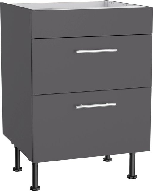 Optifit Küchen-Unterschrank Ingvar420 für Kochfeld in Anthrazit Matt, Breite: 60 cm - Bild 1