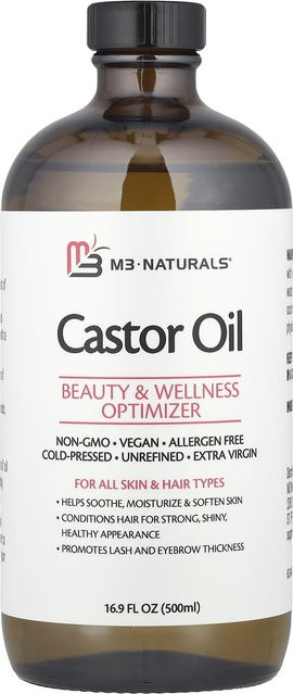 M3 Naturals Castor Oil + Body Wrap Kit, 500 ml, Unisex - Bild 1